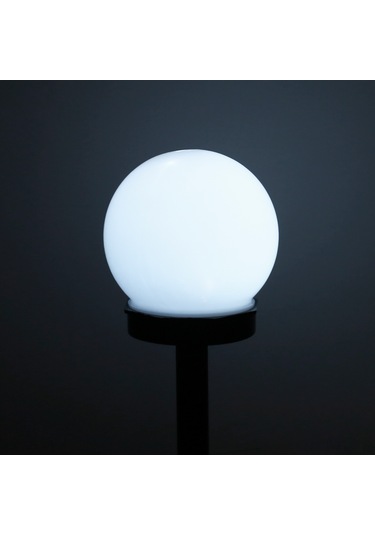 Lemestar 2 Adet Soğuk Beyaz Led Güneş Enerjili Top Formlu Bahçe Çiçekliği Işığı - Otomatik Açık-kapalı Ip44 Dış Mekan Lambası