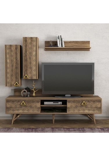 Dekorister Exclusive Yakamoz Tv Ünitesi Ceviz Dekorister Exclusive Yakamoz Tv Ünitesi Ceviz