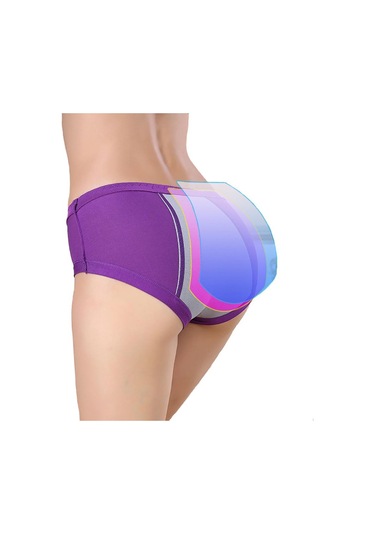 Açık Mor Kadın Sızdırmaz Adet Külot Fizyolojik Pantolon İç Pamuk Su Geçirmez Artı Boyutu Külot Açık Mor