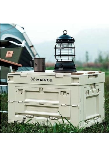 Katlanabilir Kamp Saklama Kutusu - 60 Lt - Madfox - Haki - 547304