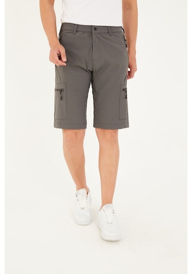 Camp Scoutland Camp715 Outdoor Tactical Su İticili Yazlık Erkek Taktik Şort Gri