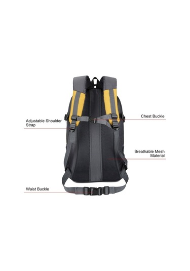 Pazly Kampçılar Ve Yürüyüşçüler İçin Ergonomik 45l Sırt Çantası - Sarı Model Sarı