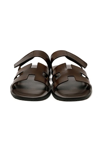 The Sandals Factory Dark Brown Sandalet Erkek M7897 The Sandals Factory Leather Upper Sandals Dark Brown
