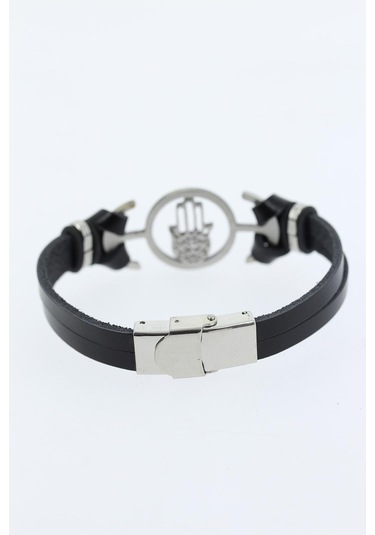 Silver Renk Fatma Ana Eli Figürlü Metal Aksesuarlı Siyah Renk Der Çok Renkli