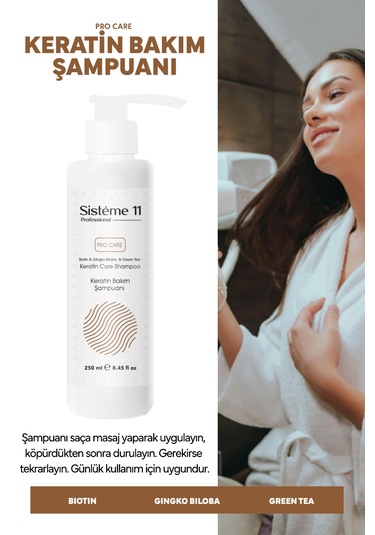 Sisteme 11 Tuzsuz Keratin Bakım Şampuanı 250 Ml