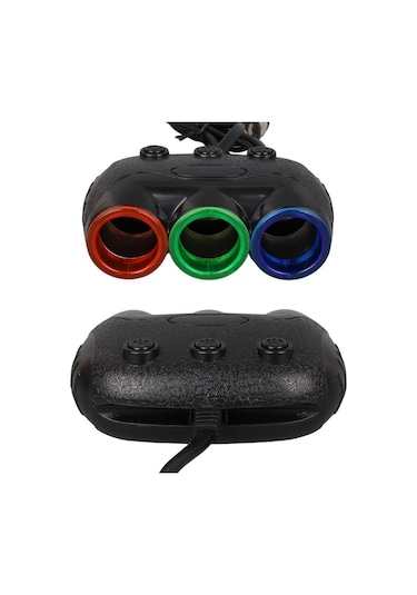 Olesson 1633 12-24v 3lü Usbli 120w 80cm Kablolu Dijital Ekranlı Araç Çakmak Çoklayıcı