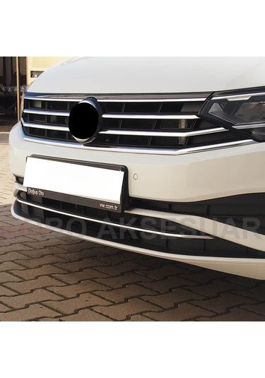 Vw Passat B8 Ön Tampon Çıtası - Krom 1 Parça Sd/sw 2019+