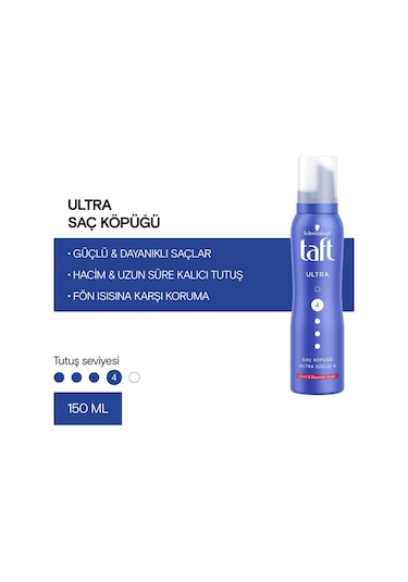 Taft Ultra Şekillendirici Saç Köpüğü 150 ML