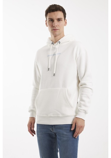 Cold Train Kırık Beyaz Hoodıe Sweatshırt Kırık Beyaz