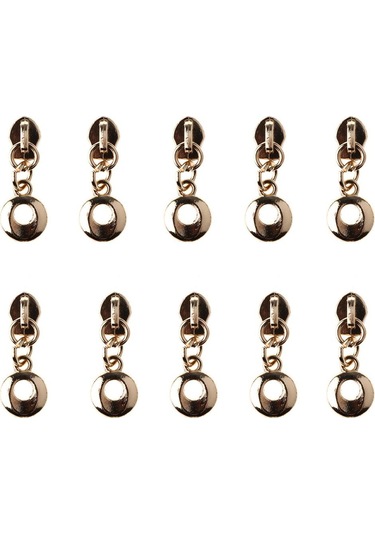 Suntek 10 Parça 3 Naylon Fermuar Çektirme Kaydırıcı Kafa Değiştirme Tamir Takımı Altın