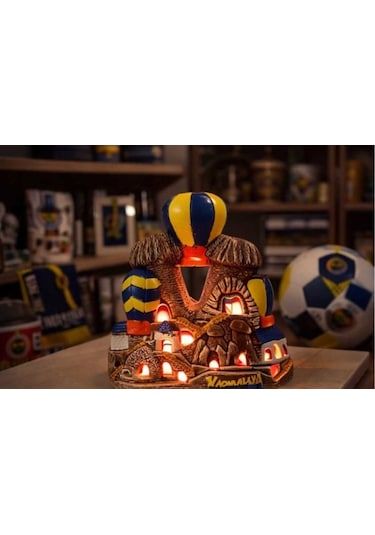 Kapadokya Dekoratif Alçı Peribacası Gece Lambası Taraftar Fenerfb