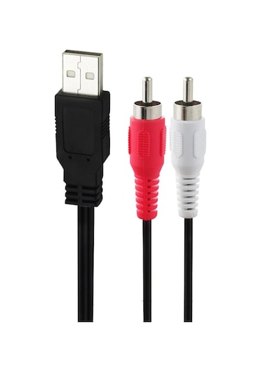 Sones Junsunmay 1,5 M Usb 2.0 Erkek - 2 Rca Erkek Video Av Dönüştürücü Ses Ayırıcı Kablo