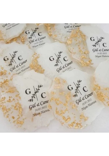 Epoksi Magnet 25 Adet Söz Nişan Nikah Düğün Sünnet Hediye