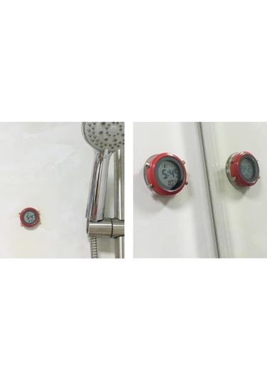 Suntek Su Geçirmez Mini Çalar Saat Motosiklet Kırmızı-siyah