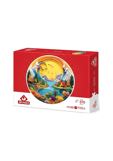 Kağıttan Manzara 570 Parça Round Puzzle
