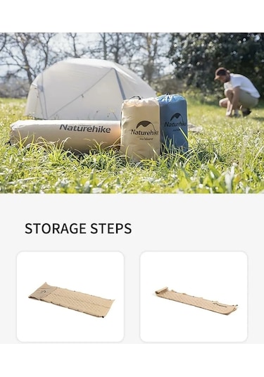 Naturehike Ultralight Çift Kişilik Şişme Kamp Matı 185 130 2.5 Cm Sarı