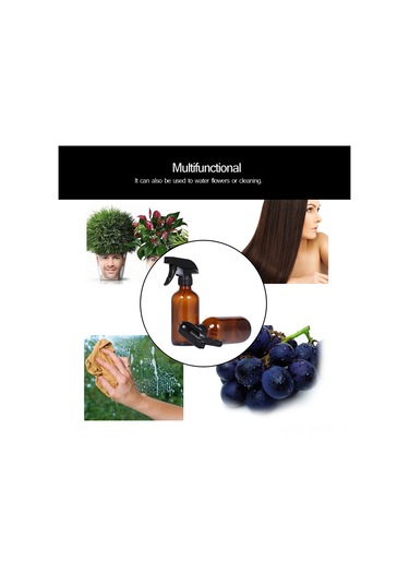 Qingmipy 2'li Kahverengi Cam Sprey Şişe Seti - 8oz Yeniden Doldurulabilir - Saç Bakımı Ve Bahçe İçin İnce Buhar Spreyi