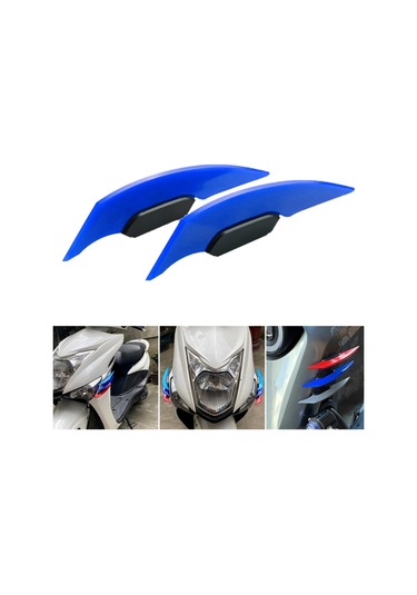 Suntek Motosiklet Winglet Aerodinamik Spoiler Kanat Elektrikli Motosikletler Için Uygun Mavi