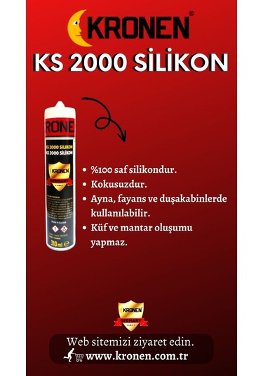 Kronen KS 2000 Silikon 350 Gr. ( 1 Koli x 25 Adet FİYAT 1 KOLİ FİYATIDIR.)