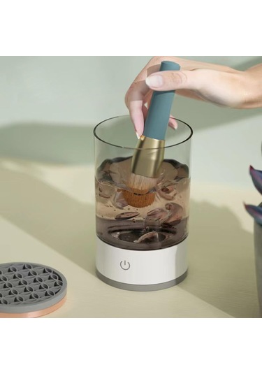 Rehomy Elektrikli Makyaj Fırça Temizleyici, Fırça Mat İle Makyaj