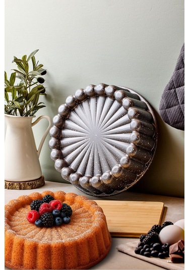 Cake Pro Döküm Papatya Silver Tart Kalıbı 26 Cm Gümüş