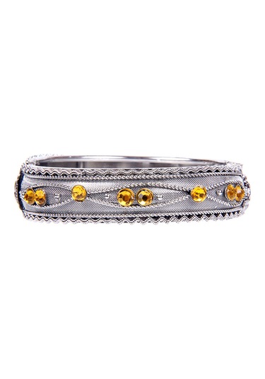 Tblk03021 Sarı Taşlı Metal Kelepçe Model Kadın Bilezik 3016-3025 Çok Renkli