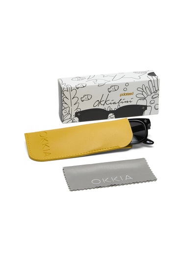 Okkialini Orlando Bambino Çocuk Güneş Gözlüğü Siyah 6-10 Yaş Siyah