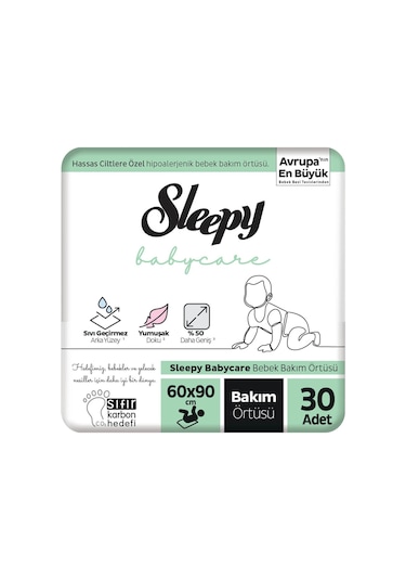 Sleepy Babycare Bebek Bakım Örtüsü 60 x 90 CM 3 x 10 30 Adet