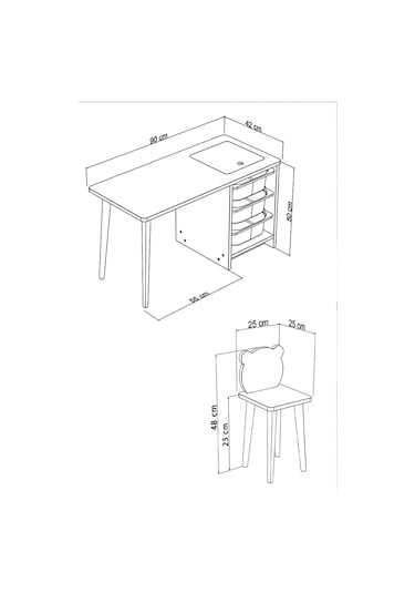 Soho - Çocuk Çalışma Masası Oyun Ve Etkinlik Masası Sepetli 001