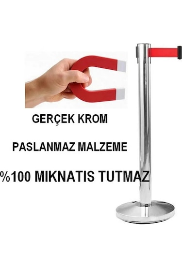 Takım 3 M Şeritli Paslanmaz Şerit Bariyer Yönlendirme Bariyeri