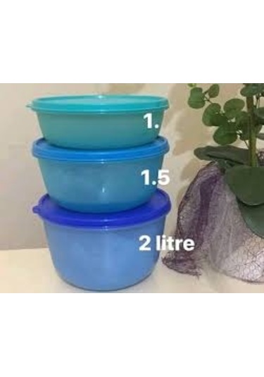 Tupperware Mucize Şekerler Mavi 3 Lü
