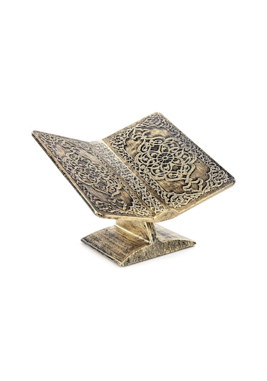 Plastik Rahle Dergah Rahle Masa Üstü Rahle Desenli Altın