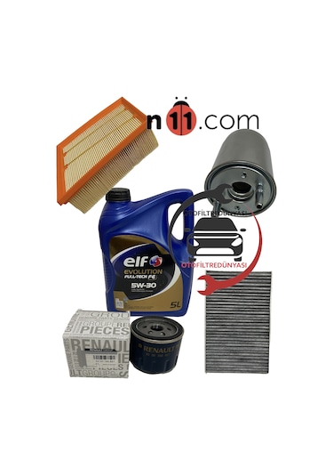 Renault Fluence Megane 3 1.5 Dci Yağ Bakim Seti 325937009