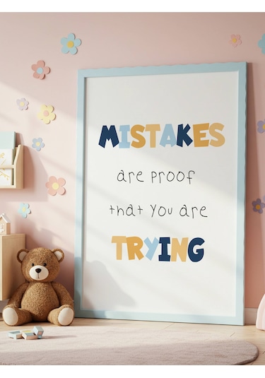 Mistakes Trying Dijital Baskı Poster V3 Çerçevesiz