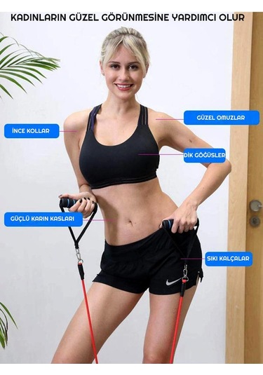 Deluxe Profesyonel Direnç Lastiği Seti Latex Premium 12 Parça