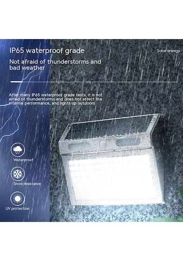 Cbtx Ds138 Güneş Enerjisi Işıkları Kapalı Dış Mekan Ip65 Su Geçirmez Aydınlatma Lambası Duvara Monte Işık - Beyaz Işık Diğer