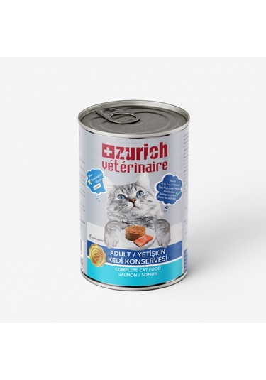 Zurich Veterinaire Pate Somonlu Yetişkin Kedi Konservesi 415 G