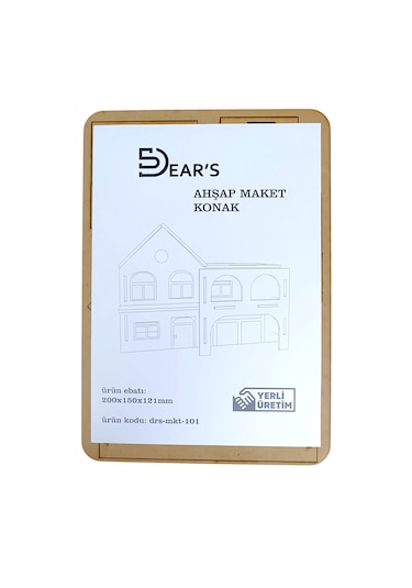 Ahşap Maket Konak 200 X 150 X 121mm