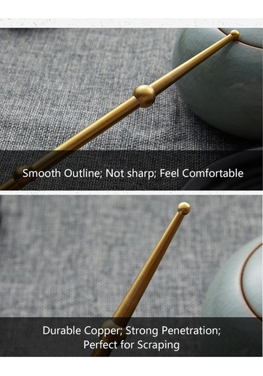 Fortunelane Temiz Bakır Akupresür Kalemi - Akupunktur, Meridian Açma, Vücut Masajı, Kumaş Çanta Hediyeli Çok Renkli Çok Renkli