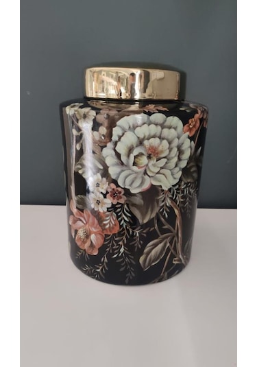 Lamedore Flower Garden Kapaklı Silindir Orta Boy Küp 20x20x28 Cm