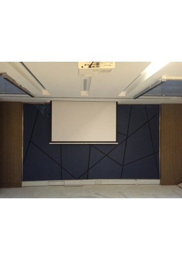 Sanper Sp-300 300X225 Motorlu Projeksiyon Perdesi 2 Adet Kumandalı