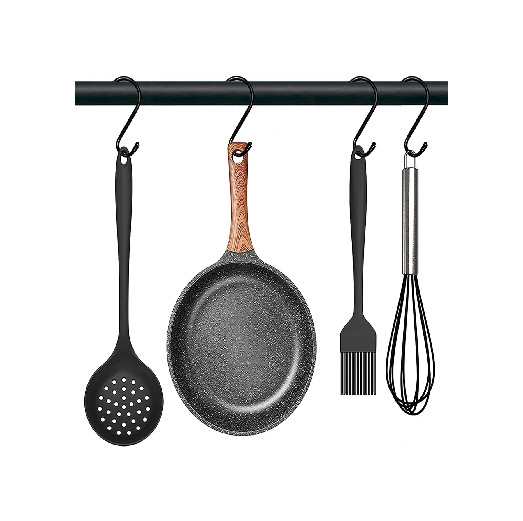 Skycity 4 Adet 6 İnç Kaymaz Kaplama Metal S Kanca - Çelik Yapı, Ev Organize Edici, Çamaşır Dolabı, Mutfak, Bahçe İçin Yük Taşıma