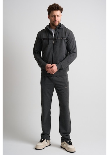 Shooter Sportswear Klasik Antrasit Erkek Eşofman Takımı Çıkartılabilir Kapüşonlu Rahat Kalıp Antrasit Shooter Sportswear Klasik Antrasit Erkek Eşofman Takımı Çıkartılabilir Kapüşonlu Rahat Kalıp Antrasit