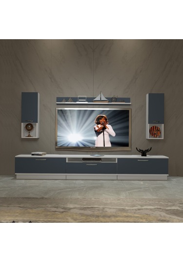 Decoraktiv Trendstyle 270da Mdf Tv Ünitesi Tv Sehpası Beyaz - Antrasit