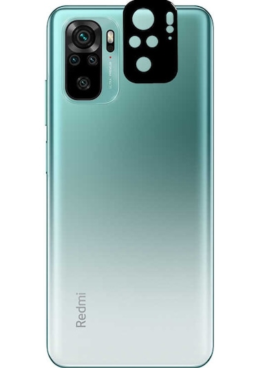 Xiaomi Redmi Note 10 Zore 3D Kamera Camı Siyah