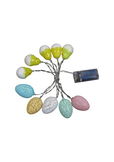 Qingmipy 10 Led Yumurta Şekilli Renkli Pil İle Çalışan Işık Zinciri, İç Mekan Ve Dış Mekan Dekorasyonu İçin Mükemmel Parti Ve Tatil Aydınlatması Çok Renkli