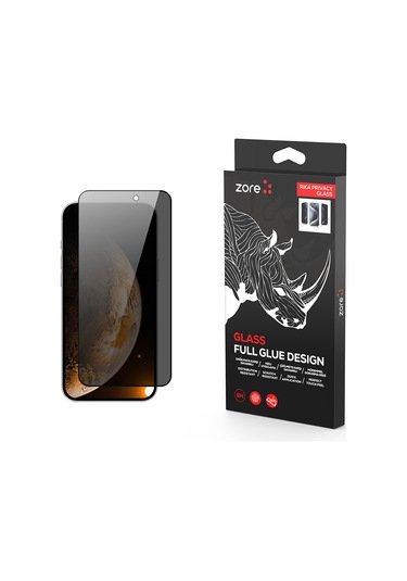 İphone Uyumlu 17 Rika Premium Hayalet Temperli Cam Ekran Koruyucu Siyah