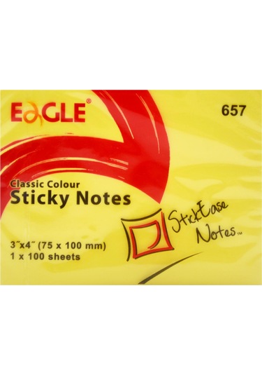 Eagle 75x100 mm Klasik Renk Yapışkanlı Not Kağıdı 100 Yaprak (657