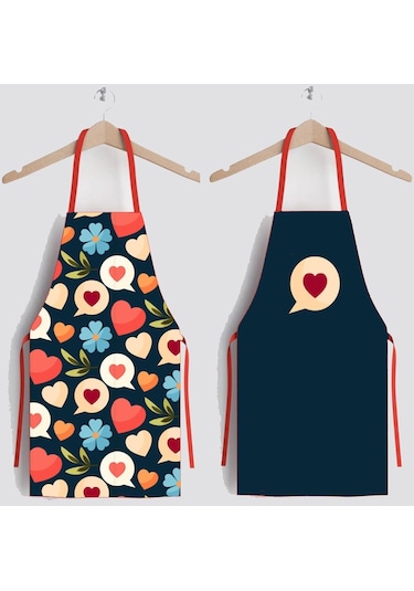 Ays Home Kalpli Çiçek Mutfak Önlüğü 2'li