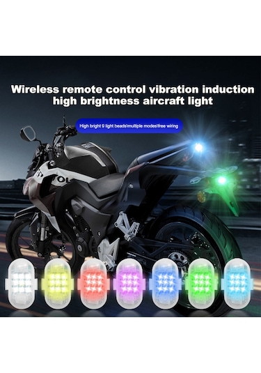 Motosiklet Bisiklet Scooter Anti-Çarpışma Ledi 9'lu